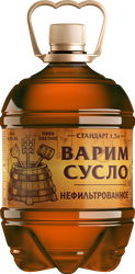 Пиво светлое ВАРИМ СУСЛО пастеризованное нефильтрованное 4,9%, 1.5л, картинка
