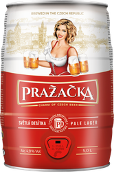 Пиво светлое PRAZACKA Классическое фильтрованное пастеризованное 4%, 5л, изображение