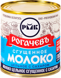 Молоко сгущенное РОГАЧЕВЪ цельное с сахаром 8,5%, без змж, 380г, изображение