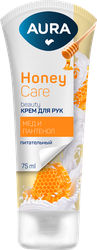 Крем для рук AURA Beauty питательный, с D-пантенолом и экстрактом меда, 75мл, крупный план