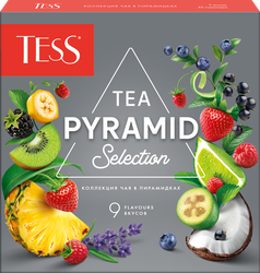 Набор подарочный чайный TESS Pyramid Tea Selection 9 видов, 45пир, картинка