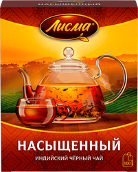 Чай черный ЛИСМА Индийский байховый, 100пак, фото