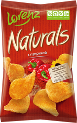 Чипсы картофельные NATURALS с паприкой, 100г, крупный план