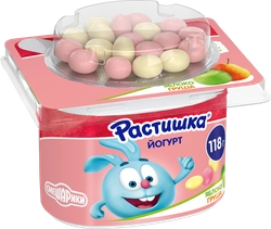 Йогурт для детей РАСТИШКА Яблоко, груша с печеньем 3%, без змж, 118г