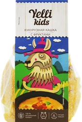 Кашка кукурузная YELLI Kids с фруктами, 120г