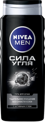 Гель для душа мужской NIVEA Сила угля, 500мл, фотография