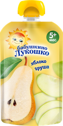 Пюре фруктовое БАБУШКИНО ЛУКОШКО Груша-яблоко, с 5 месяцев, 90г, детальное фото