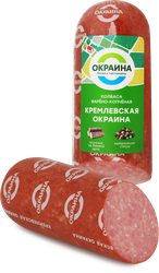 Колбаса варено-копченая ОКРАИНА Кремлевская, весовая, вид