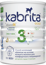 Напиток молочный KABRITA 3 Gold на основе козьего молока, с 12 месяцев, 800г, детальное фото