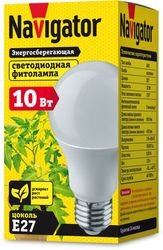 Лампа светодиодная NAVIGATOR 61 202 NLL-FITO-A60-10-230-E27, фотография