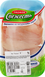 Медальоны из куриного филе ПЕРВАЯ СВЕЖЕСТЬ, весовые, крупный план