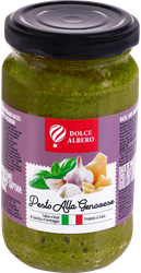 Соус DOLCE ALBERO Песто Alla Genovese с чесноком, 180г/190г, крупный план