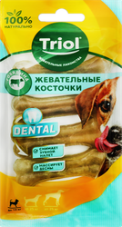 Лакомство для собак Triol Кость из жил 7.5см 4шт, 90г, крупный план