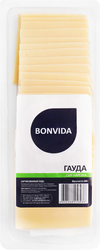 Сыр BONVIDA Гауда, без змж, в нарезке, 600г, крупный план