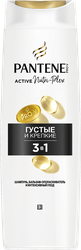 Шампунь-бальзам для тонких, ослабленных волос PANTENE Густые и крепкие 3в1, 360мл, детальное фото