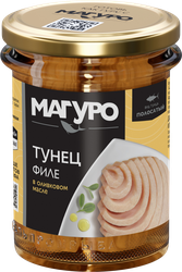Тунец МАГУРО бланшированный в оливковом масле, 200г, картинка