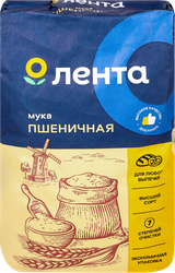Мука пшеничная ЛЕНТА высший сорт, 5кг, детальное фото