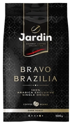 Кофе зерновой JARDIN Bravo Brazilia жареный, 1кг