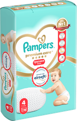Подгузники-трусики PAMPERS Premium Care Pants Maxi 4 9–15кг, 38шт, вид