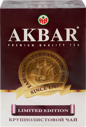 Чай черный AKBAR Limited Edition байховый, листовой, 200г, вид