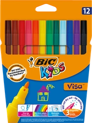 Фломастеры цветные BIC Kids Visa 12 цветов Арт. 888695
