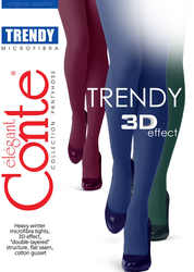 Колготки женские CONTE Trendy 150 den, navy 5-XL, крупный план