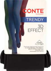Колготки женские CONTE Trendy 150 den, antacite 5-XL, крупный план