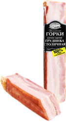 Грудинка копчено-вареная БЛИЖНИЕ ГОРКИ Столичная, 350г, вид