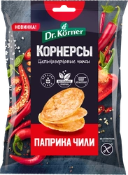 Чипсы цельнозерновые кукурузно-рисовые DR. KORNER Корнерсы, с паприкой и чили, 50г