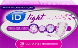 Прокладки урологические ID Light размер Ultra Mini, 28шт