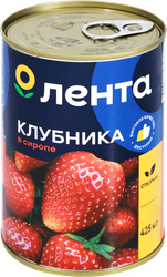 Клубника ЛЕНТА в сиропе, 425мл, вид