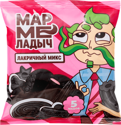 Мармелад жевательный МАРМЕЛАДЫЧ Лакричный микс, 70г, вид