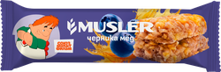 Батончик-мюсли MUSLER Черника и мед, 30г, детальное фото