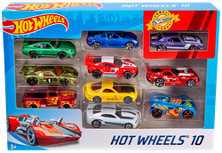 Набор машинок HOT WHEELS 1:64 коллекционных, литых Арт. 54886, 10шт, изображение
