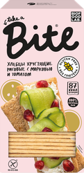 Хлебцы рисовые безглютеновые TAKE A BITE с морковью и томатом, 150г, крупный план