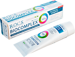 Зубная паста R.O.C.S. Biocomplex Активная защита, 94г, крупный план