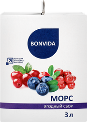 Морс BONVIDA Ягодный сбор, 3л, крупный план