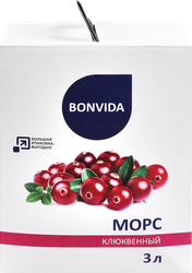 Морс BONVIDA Клюквенный, 3л, изображение