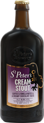 Пиво темное ST PETER'S Cream stout Английский стаут фильтрованное 
пастеризованное 6,5%, 0.5л, крупный план