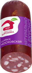 Колбаса варено-копченая МД БОРОДИНА Московская со срезом, 320г, крупный план