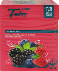 Напиток чайный DOLCE ALBERO Berry Tales с ягодами, 20пир, картинка