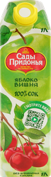 Сок САДЫ ПРИДОНЬЯ Яблоко, вишня осветленный восстановленный, 1л, вид