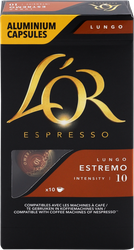 Кофе молотый в капсулах L'OR Espresso Lungo Estremo натуральный жареный, 10кап, детальное фото
