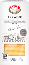 Макароны AIDA Lasagne Лазанья из твердых сортов пшеницы, 450г, фото