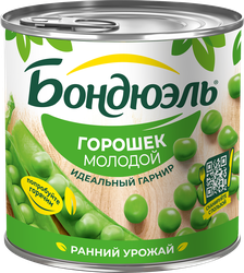 Горошек зеленый БОНДЮЭЛЬ молодой, 425мл, картинка