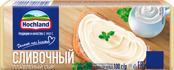 Сыр плавленый HOCHLAND сливочный 35%, без змж, 100г, крупный план