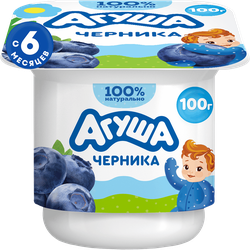 Творог детский АГУША фруктовый Черника 3,9%, с 6 месяцев, без змж, 100г, картинка