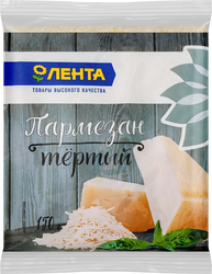 Сыр ЛЕНТА Пармезан тертый, без змж, 150г, крупный план