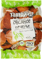 Печенье ХВАТАЙ-КА овсяное Классическое, 400г, детальное фото