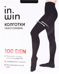 Колготки женские INWIN 100 den черные 2, микрофибра, Арт. ПЛ11-290, картинка